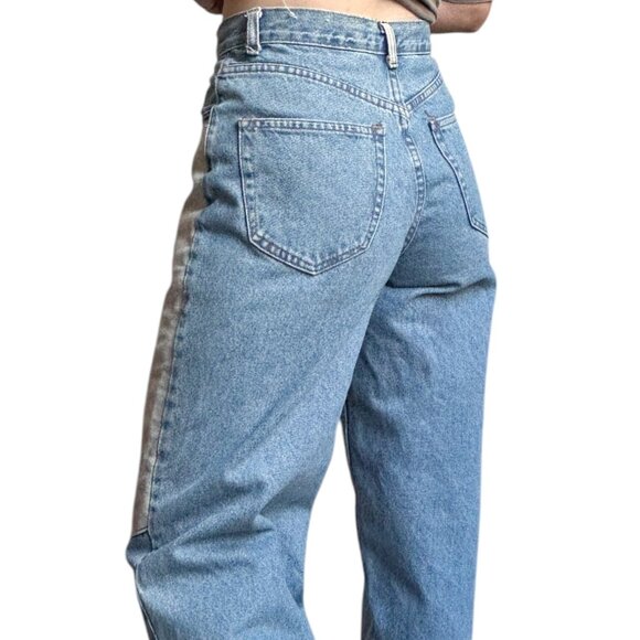 80s 90s vintage highwaisted panel jeans mom dad utility patch Bluenotes. - Picture 7 of 9